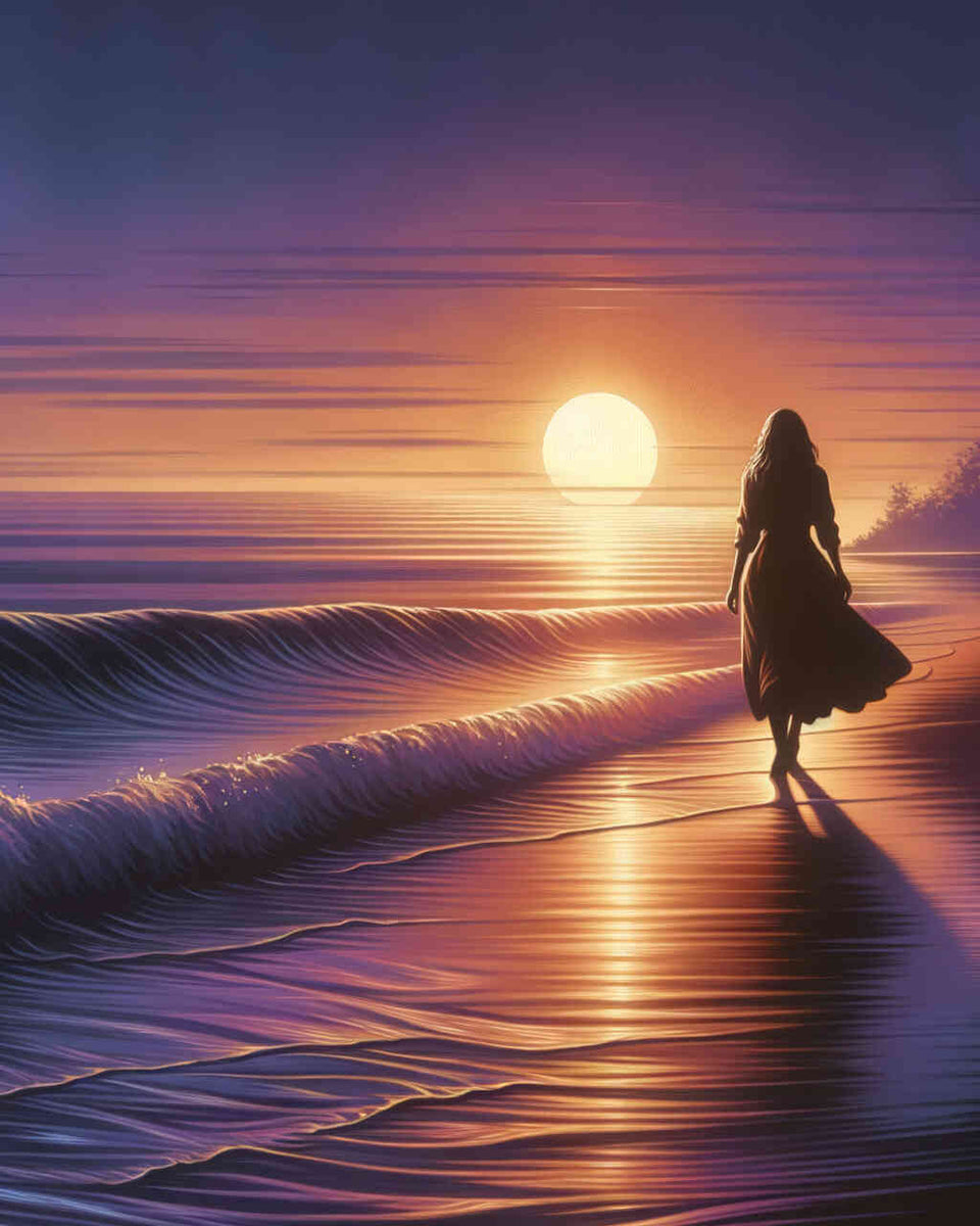 Malen nach Zahlen - Frau am Meer