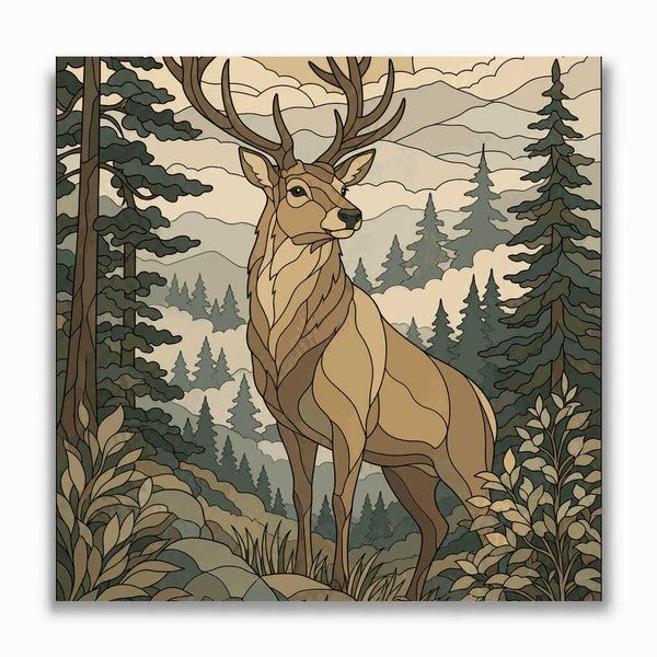 Malen nach Zahlen - König des Waldes