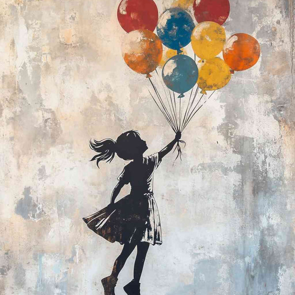 Malen nach Zahlen - Flug in die Freiheit, Banksy Stil