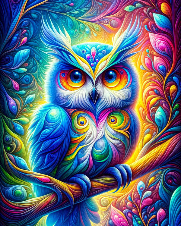 Eule Universum - Malen nach Zahlen