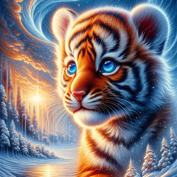 Malen nach Zahlen - Kleiner Tiger