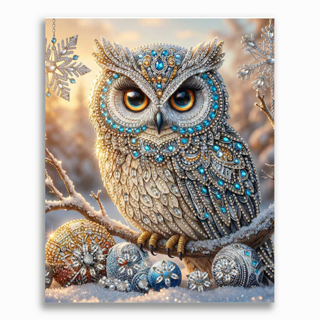 Malen nach Zahlen - Die Kristall Eule
