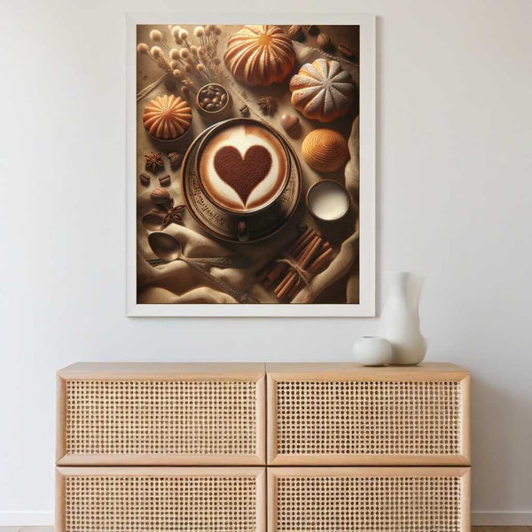 Malen nach Zahlen - Cappuccino Herz