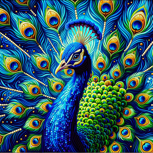 Pfau - Malen nach Zahlen