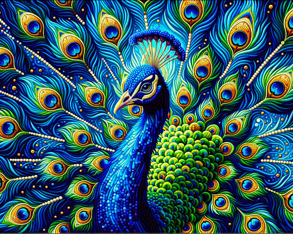 Pfau - Malen nach Zahlen