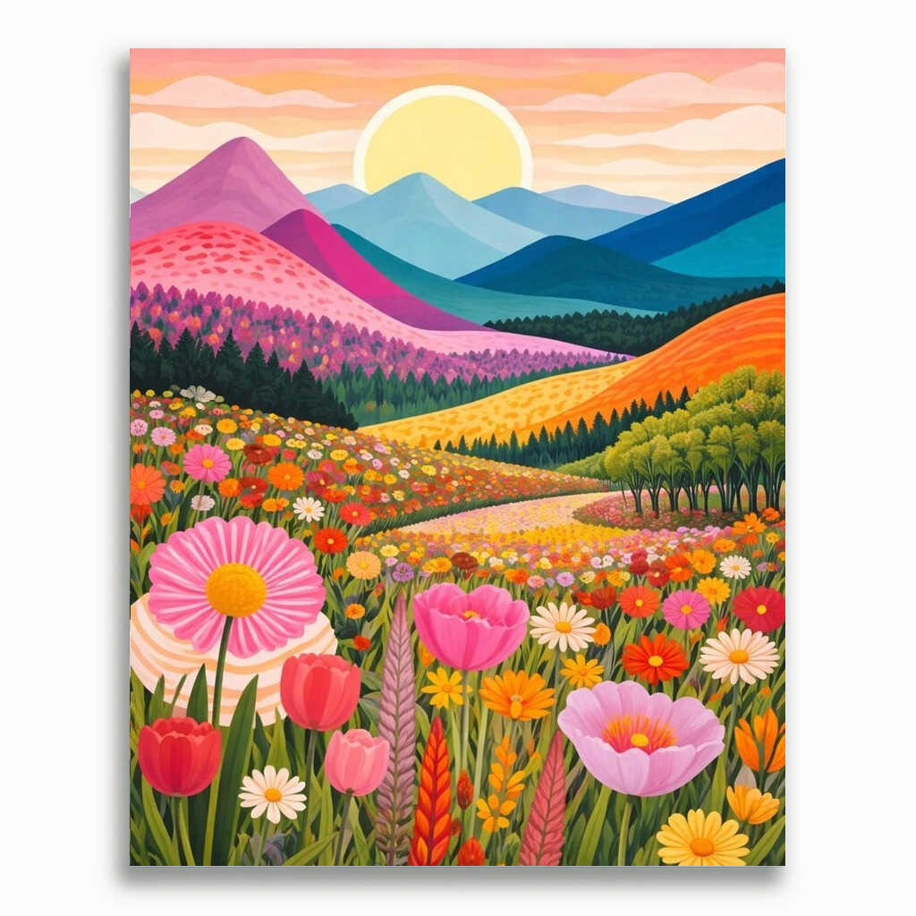 Malen nach Zahlen - Farben des Morgens