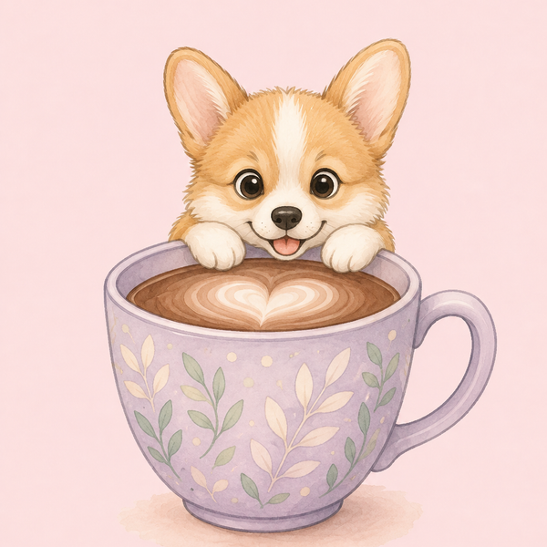 Kaffeefreunde 4er SET - Mini Malen nach Zahlen