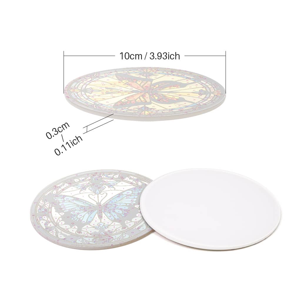 Untersetzer 4er Set, Comic- Malen nach Zahlen