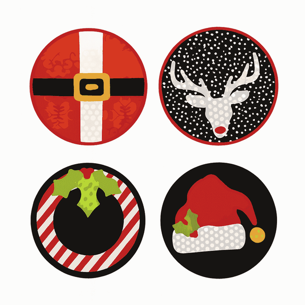 Untersetzer 4er Set, Comic- Malen nach Zahlen