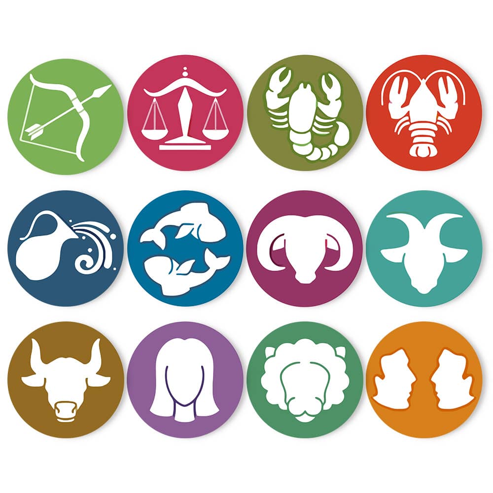 Tischset 12er Set, Sternzeichen- Malen nach Zahlen