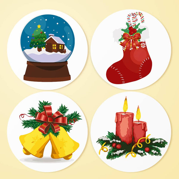 Tischset 4er Set, Weihnachten - Malen nach Zahlen