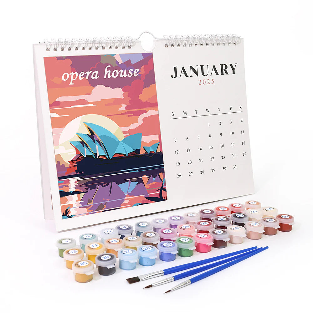 Kalender 2025 - Malen nach Zahlen - World Edition
