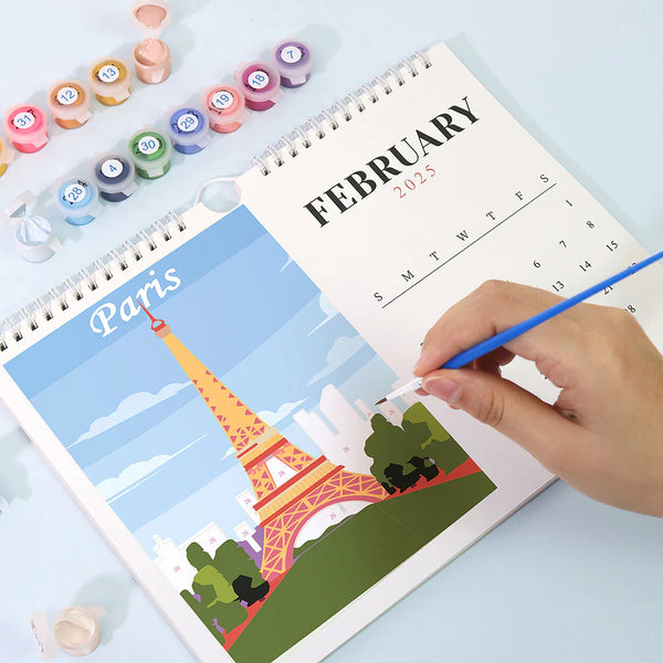 Kalender 2025 - Malen nach Zahlen - World Edition