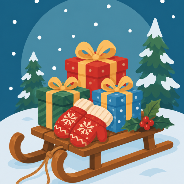 Weihnachtsfreunde 4er SET - Mini Malen nach Zahlen