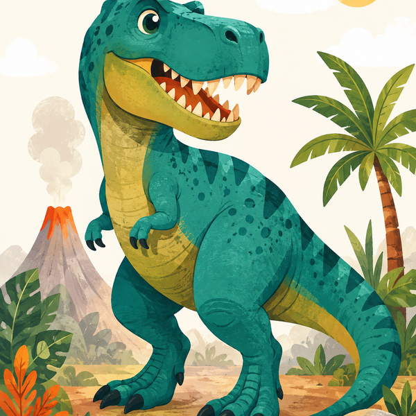 Dino Abenteuer 4er SET - Mini Malen nach Zahlen