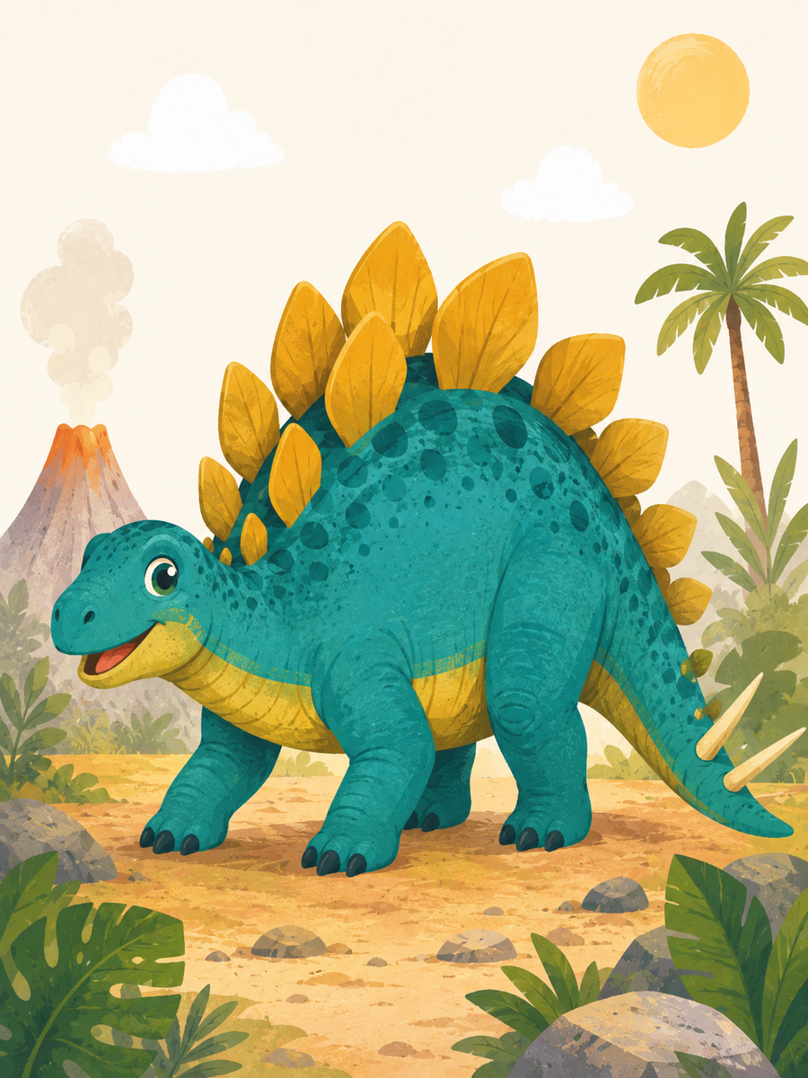 Dino Abenteuer 4er SET - Mini Malen nach Zahlen