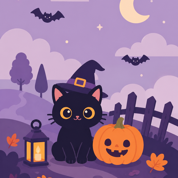 Halloween 4er SET - Mini Malen nach Zahlen