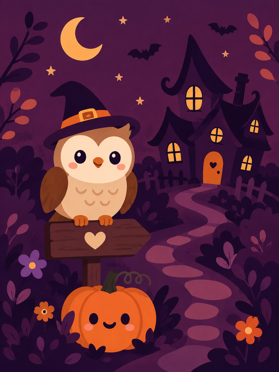 Halloween 4er SET - Mini Malen nach Zahlen