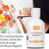 Malen nach Zahlen Starter Set mit Neroli Acrylic Medium Gloss Gel 250ml für brillante und UV-beständige Farben