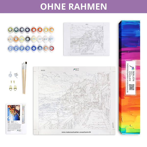 Malen nach Zahlen - Haus an Meeresküste