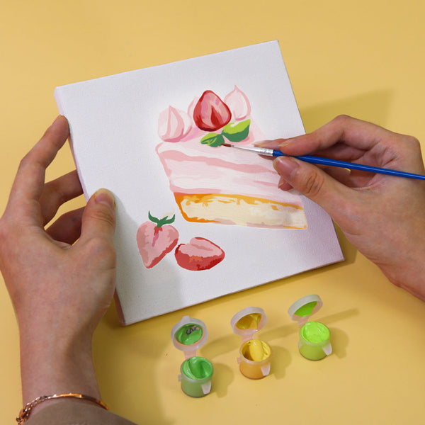Kuchenstücke 6er SET - Mini Malen nach Zahlen