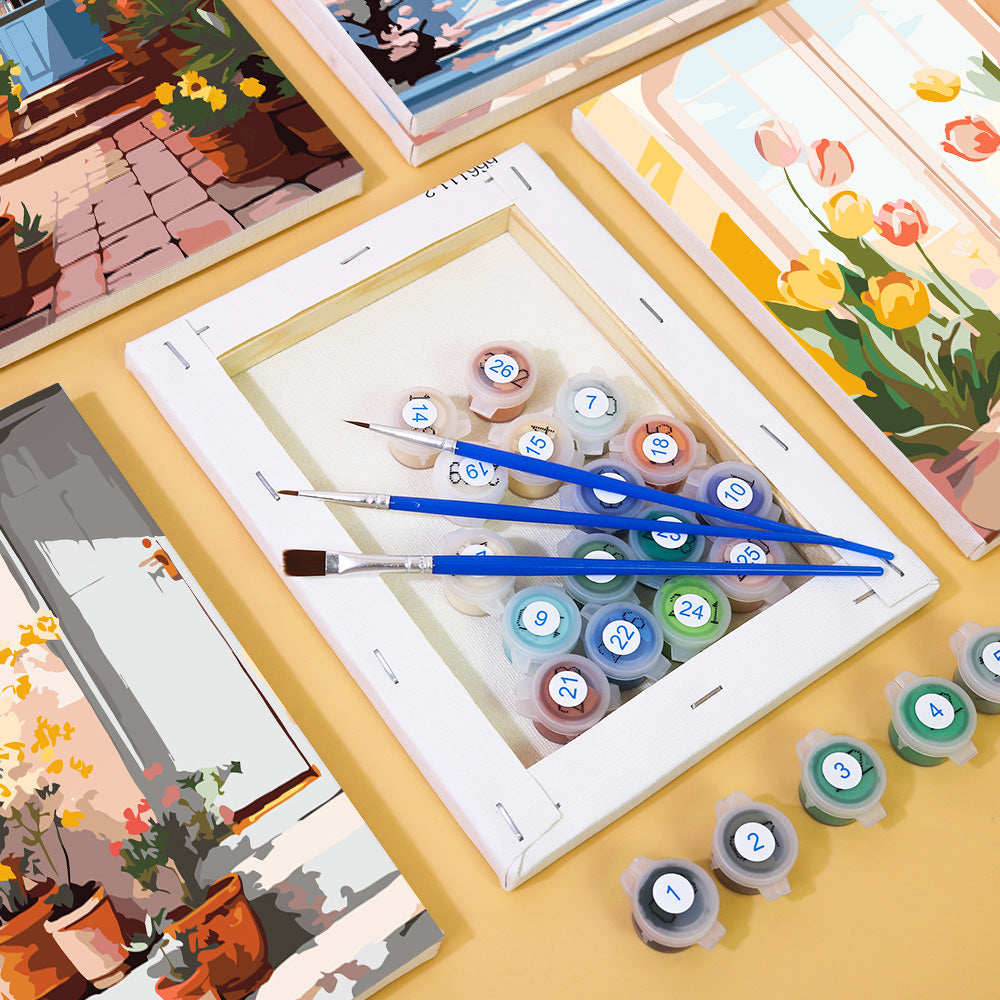 Willkommen 6er SET - Mini Malen nach Zahlen