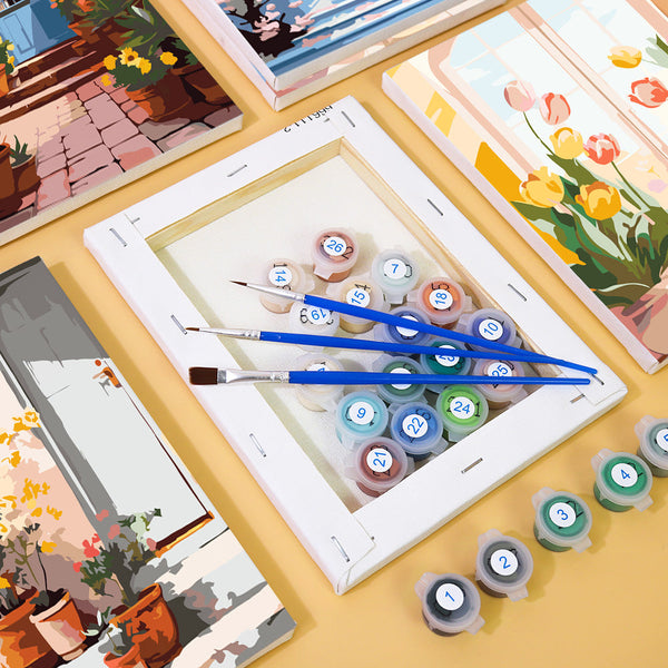 Willkommen 6er SET - Mini Malen nach Zahlen