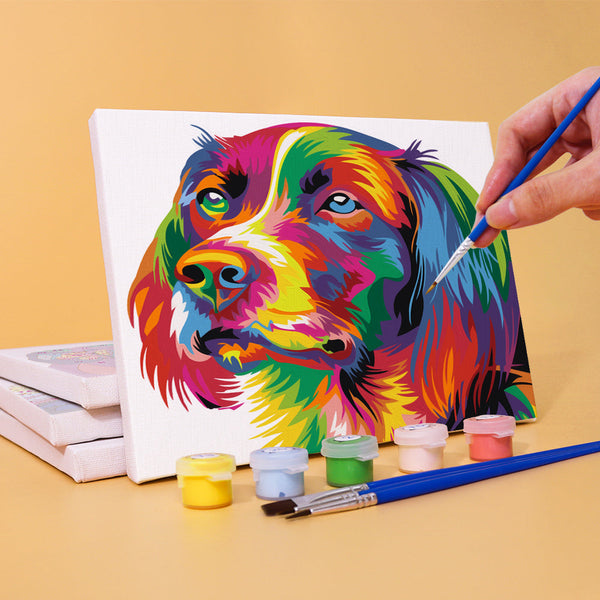 Tiere Abstrakt Edition Zwei 6er SET - Mini Malen nach Zahlen