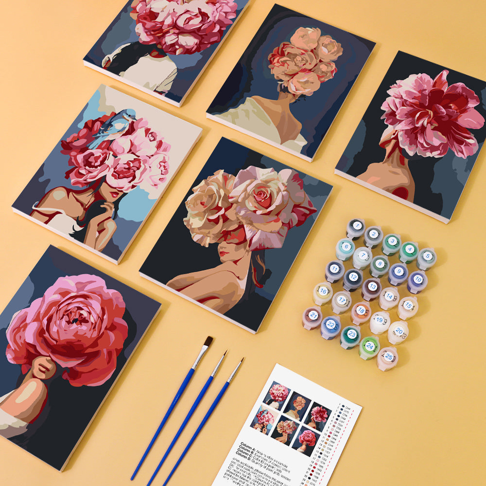 Shukqueen Malen-nach-Zahlen-Set Für Erwachsene – Motiv Pferde, 40 X 50 Cm, Mit Acrylfarben & Pinseln