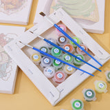 Paint by numbers kitchen edition set with canvases, brushes, and numbered paint pots - Mini Kunst.