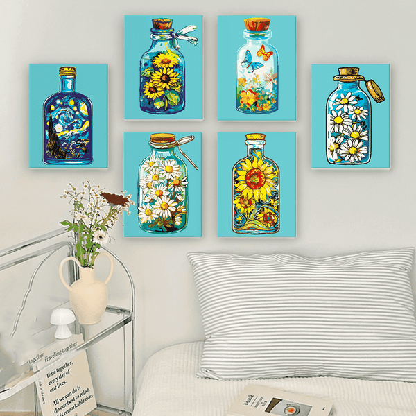 Flaschenzauber 6er SET - Mini Malen nach Zahlen