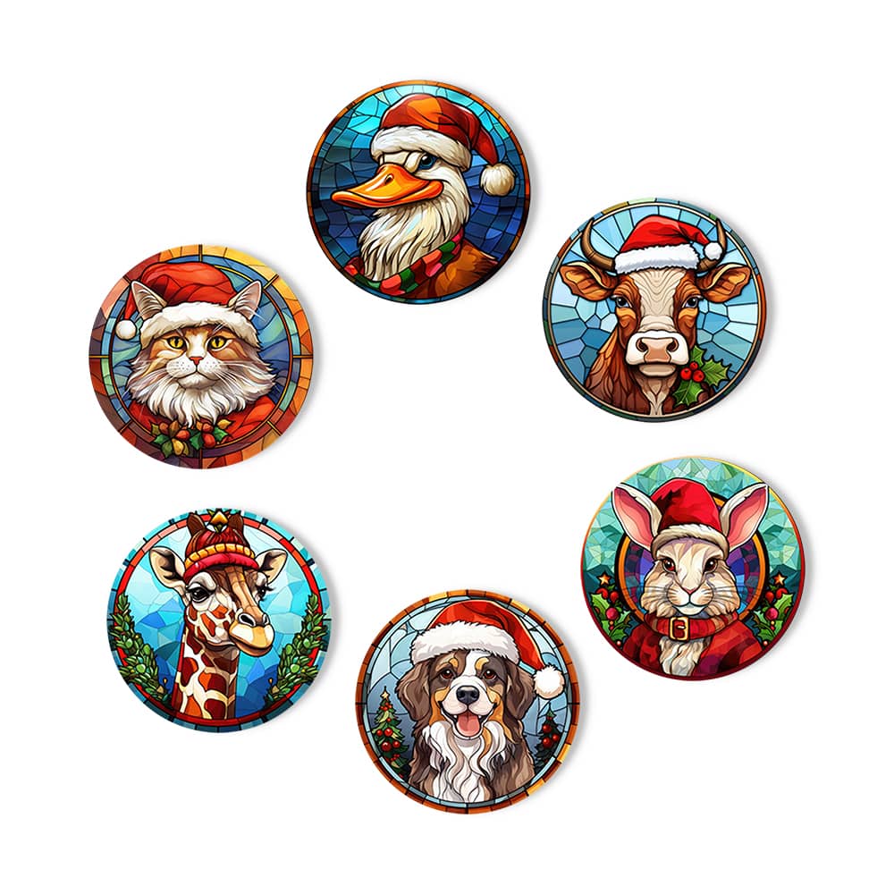 Untersetzer 6er Set, Weihnachten - Malen nach Zahlen