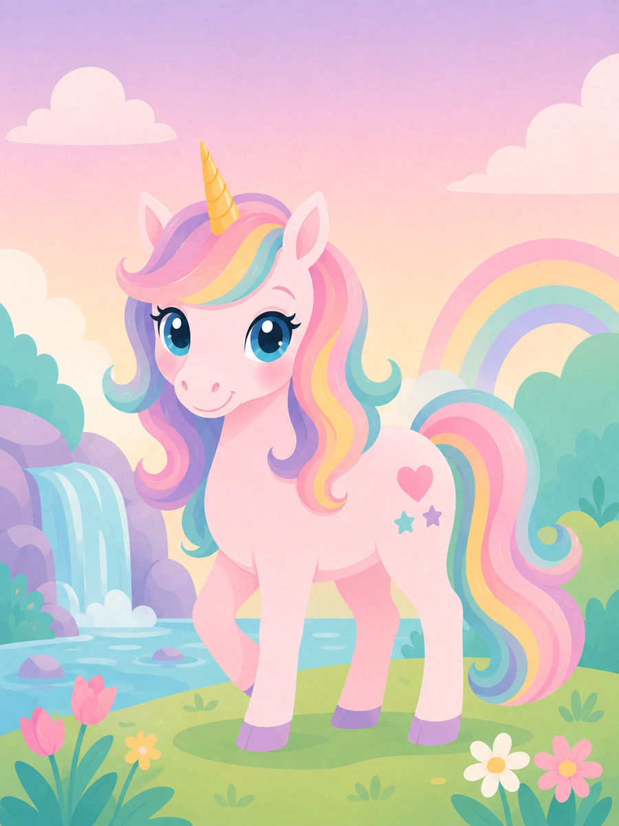 Regenbogenfreunde 4er SET - Mini Malen nach Zahlen