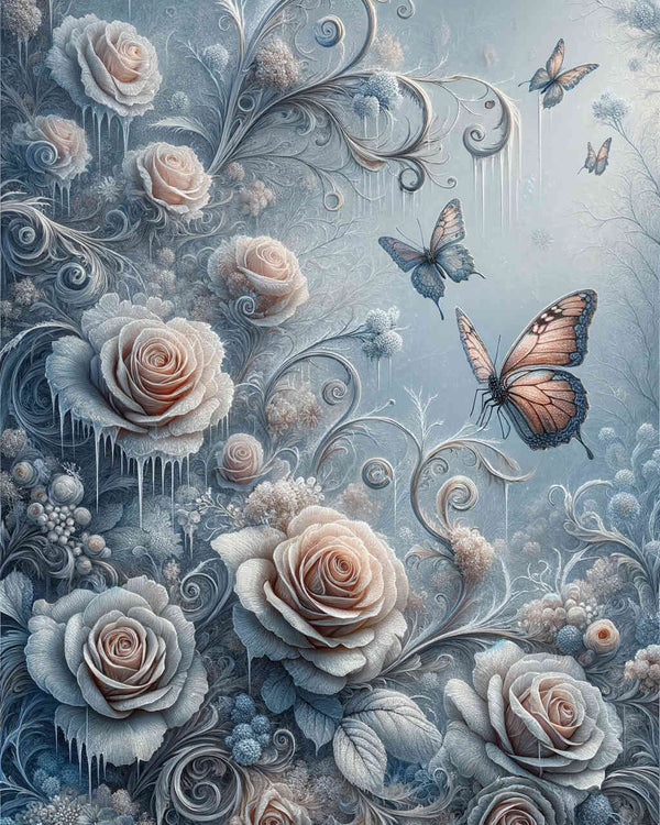 Malen nach Zahlen - Eis Rosen