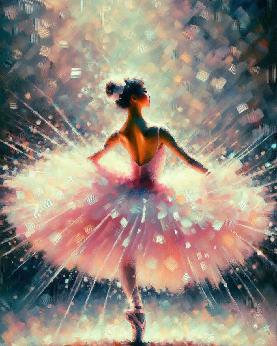 Ballerina im rosa Tütü – Malen nach Zahlen