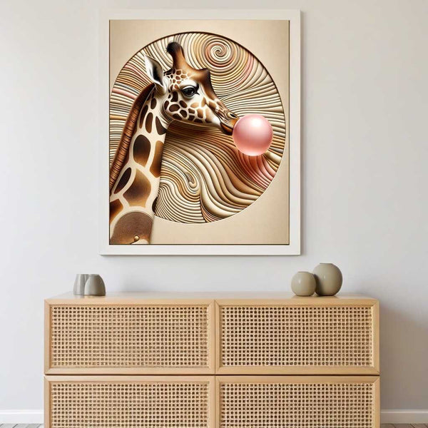 Giraffe mit Kaugummi– Malen nach Zahlen
