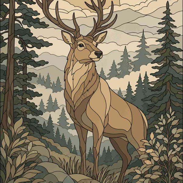 Malen nach Zahlen - König des Waldes