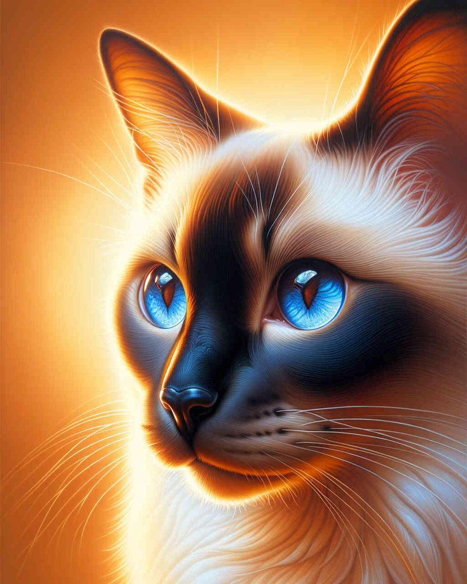 Malen nach Zahlen - Siamkatze