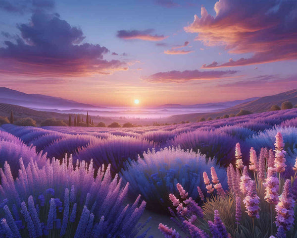 Lavendel Feld – Malen nach Zahlen