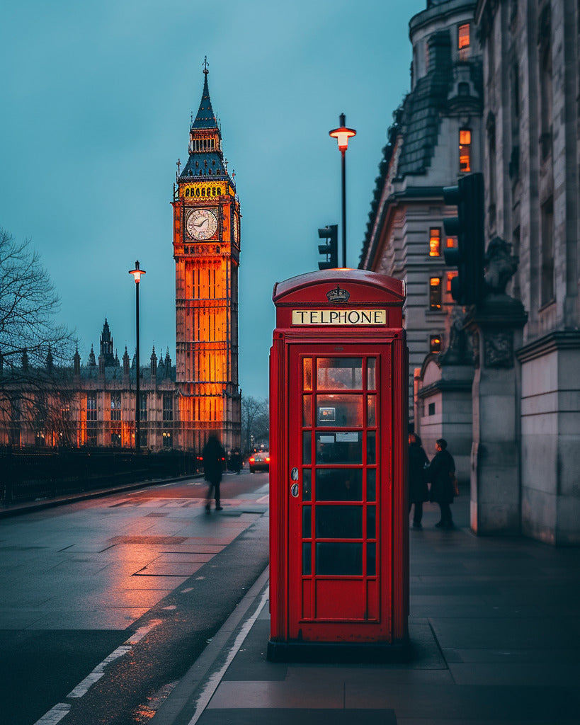 London, Telefonzelle - Malen nach Zahlen