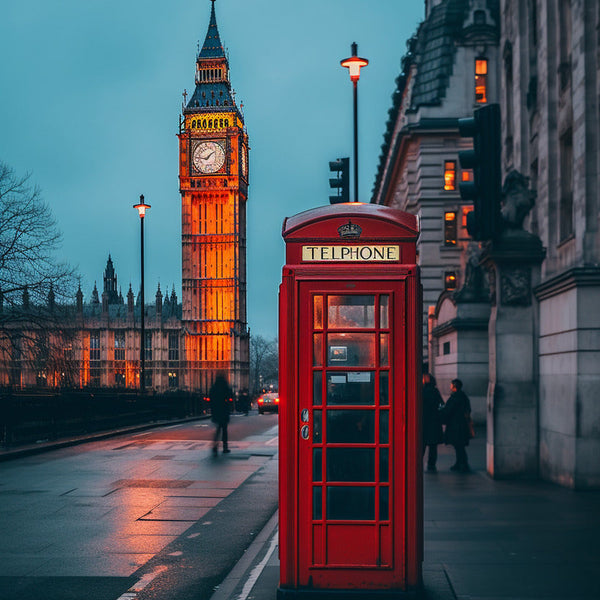 London, Telefonzelle - Malen nach Zahlen