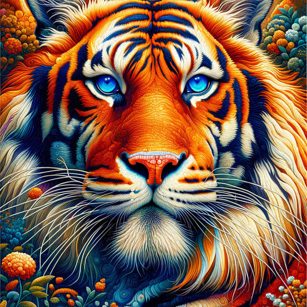 Malen nach Zahlen - Tiger auf der Lauer