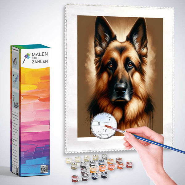 Malen nach Zahlen - Schäferhund