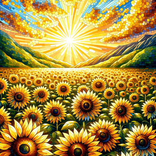 Sonnenblumen - Malen nach Zahlen