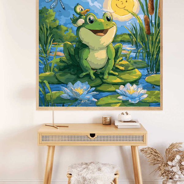 Malen nach Zahlen - Fröhlicher Tag am Froschteich