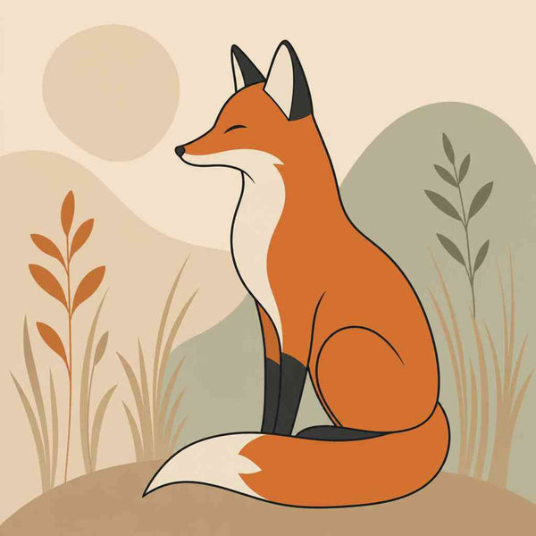Malen nach Zahlen - Der träumende Fuchs