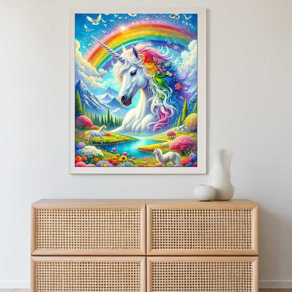 Regenbogen und Einhorn – Malen nach Zahlen