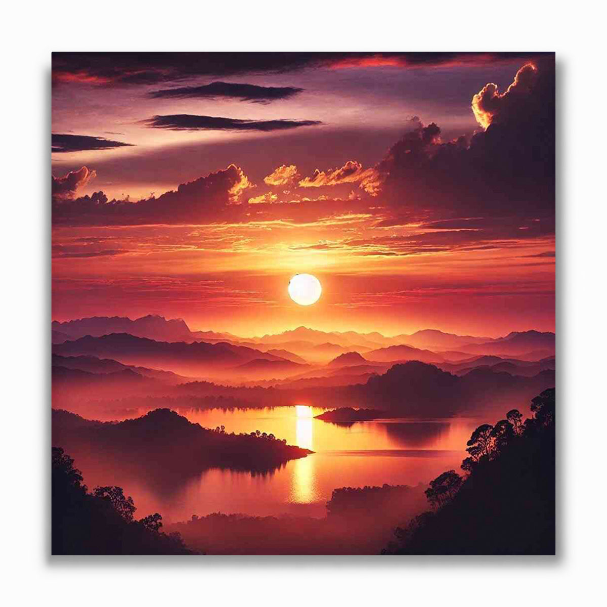 Malen nach Zahlen - Abendglut am Horizont