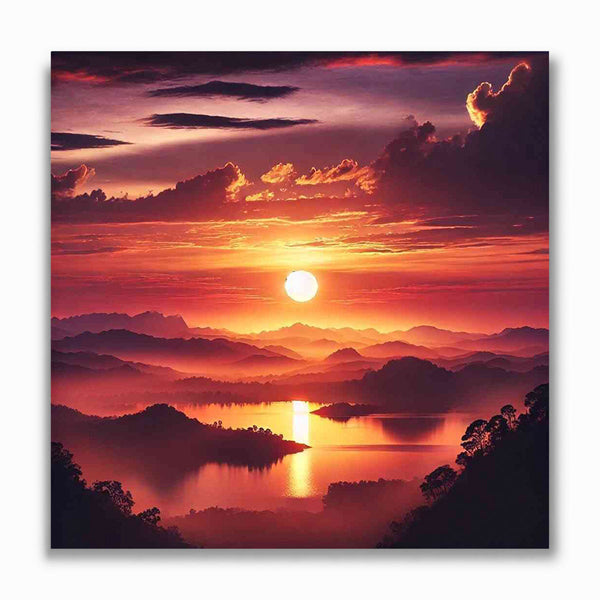 Malen nach Zahlen - Abendglut am Horizont