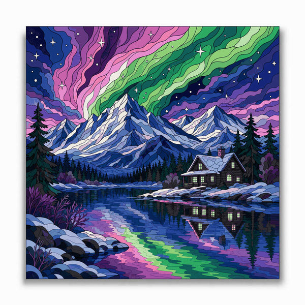 Malen nach Zahlen - Polarzauber – Magie der Nordlichter
